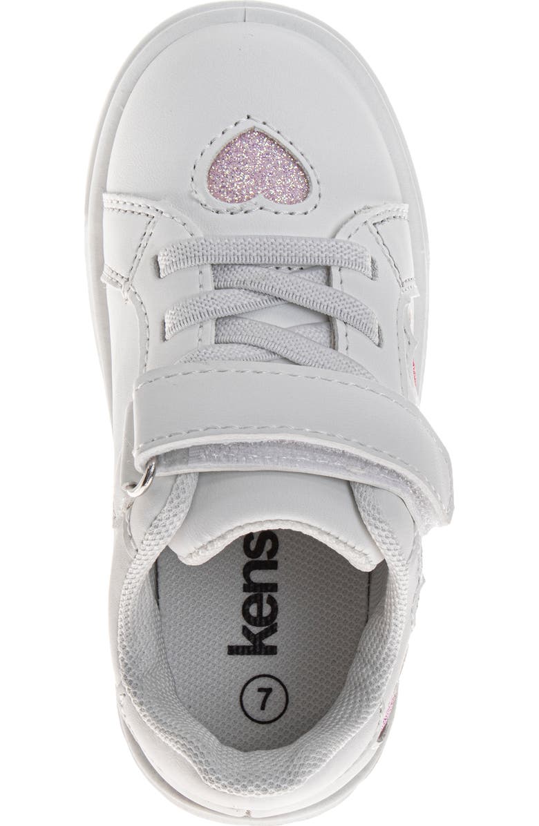Kensie Girl Sneaker Girls, Alternate, color, White/Silver
