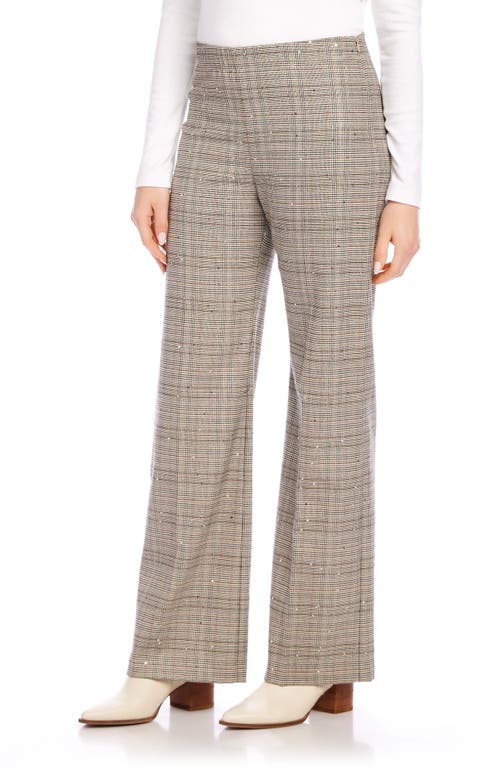Karen Kane Womens Plaid High Waist Cropped Pants In Plaid