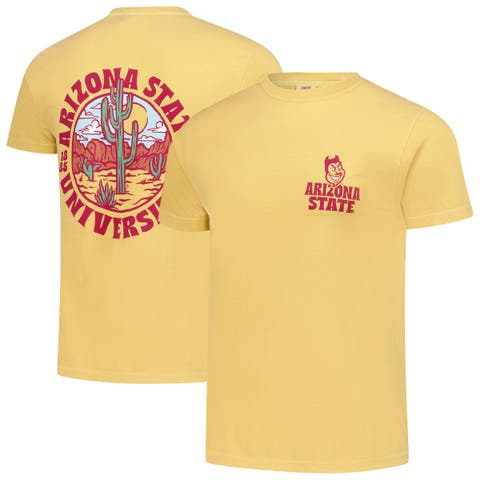 Men's  Gold Arizona State Sun Devils Comfort Colors Thick Lined Landscape T-Shirt