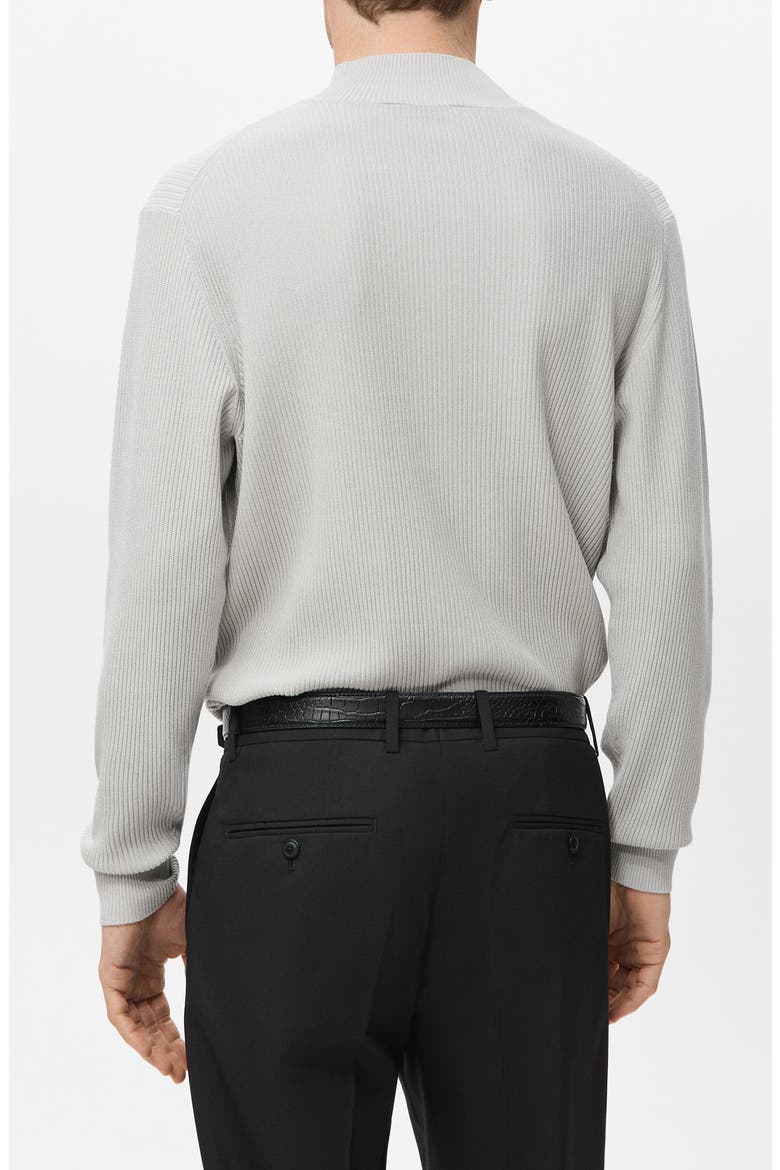 Ribbed Turtleneck Sweater, Alternate, color, ICE GREY