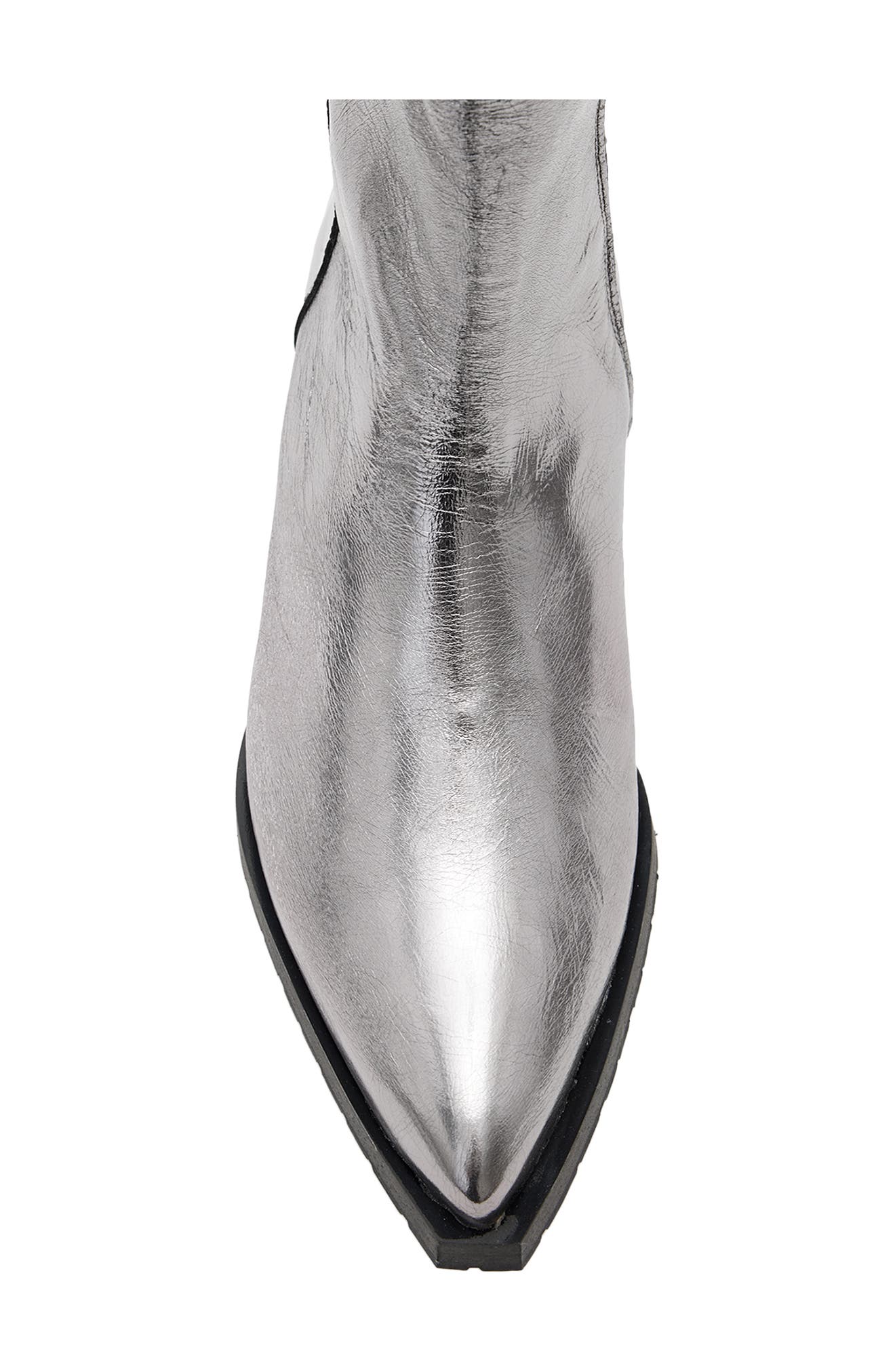 AllSaints Bazely Metallic Bootie, Alternate, color, 