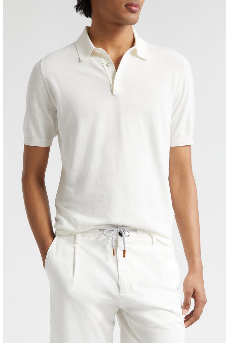 Cotton Polo, Main, color, WHITE