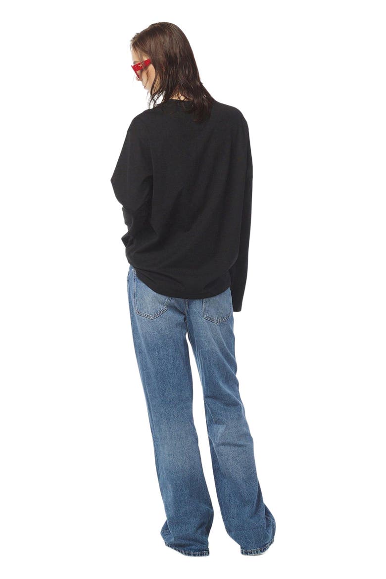 Essential Laurel Logo Shirt in Organic Cotton, Alternate, color, Black