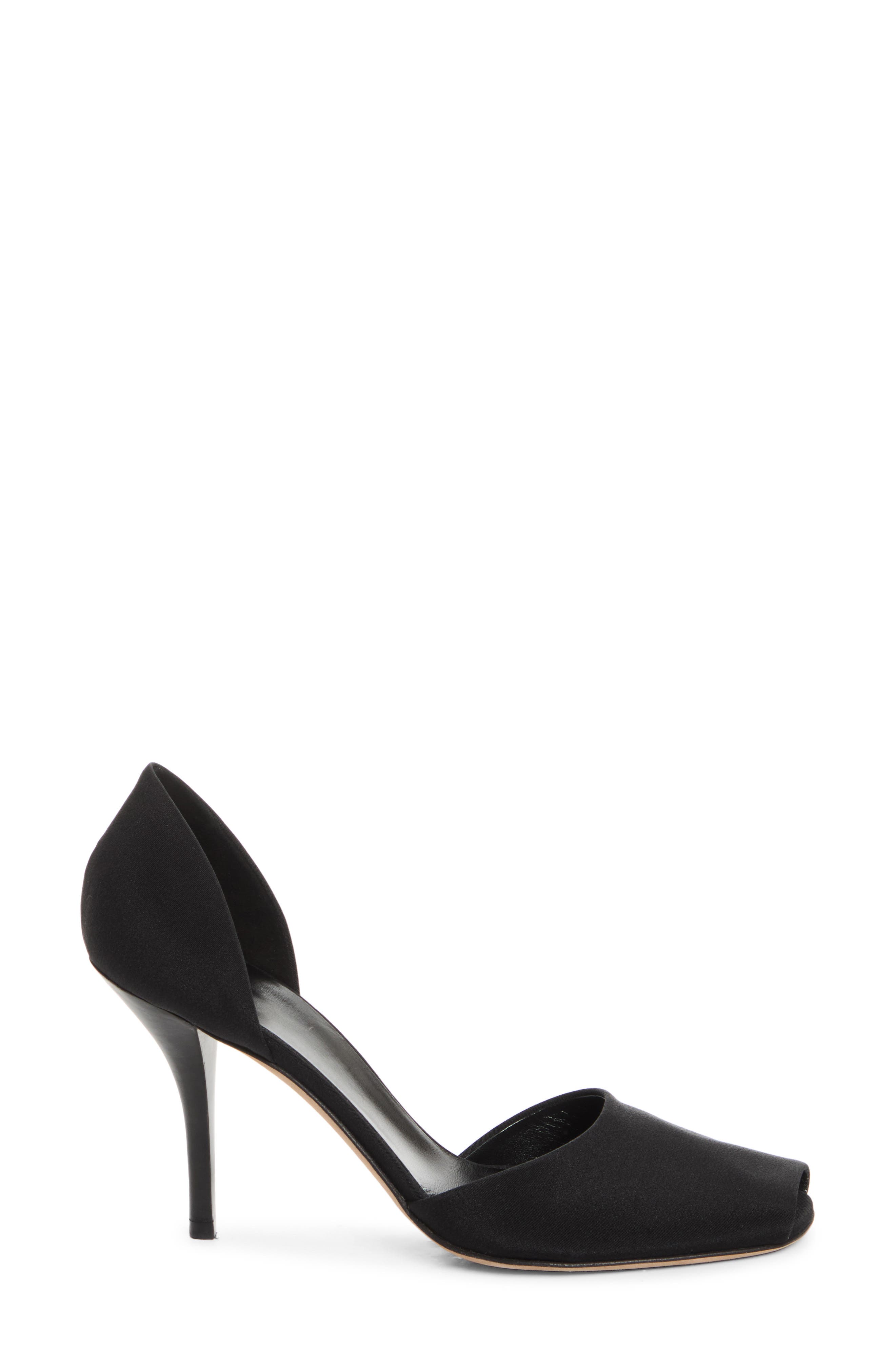 Noor Pointed Toe d'Orsay Pump, Alternate, color, BLACK