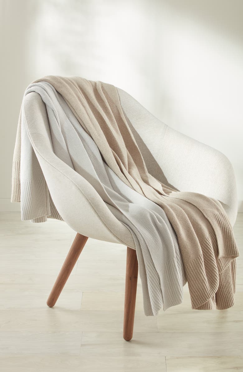 Nordstrom Felicity Knit Throw Blanket, Alternate, color, Grey Vapor Heather