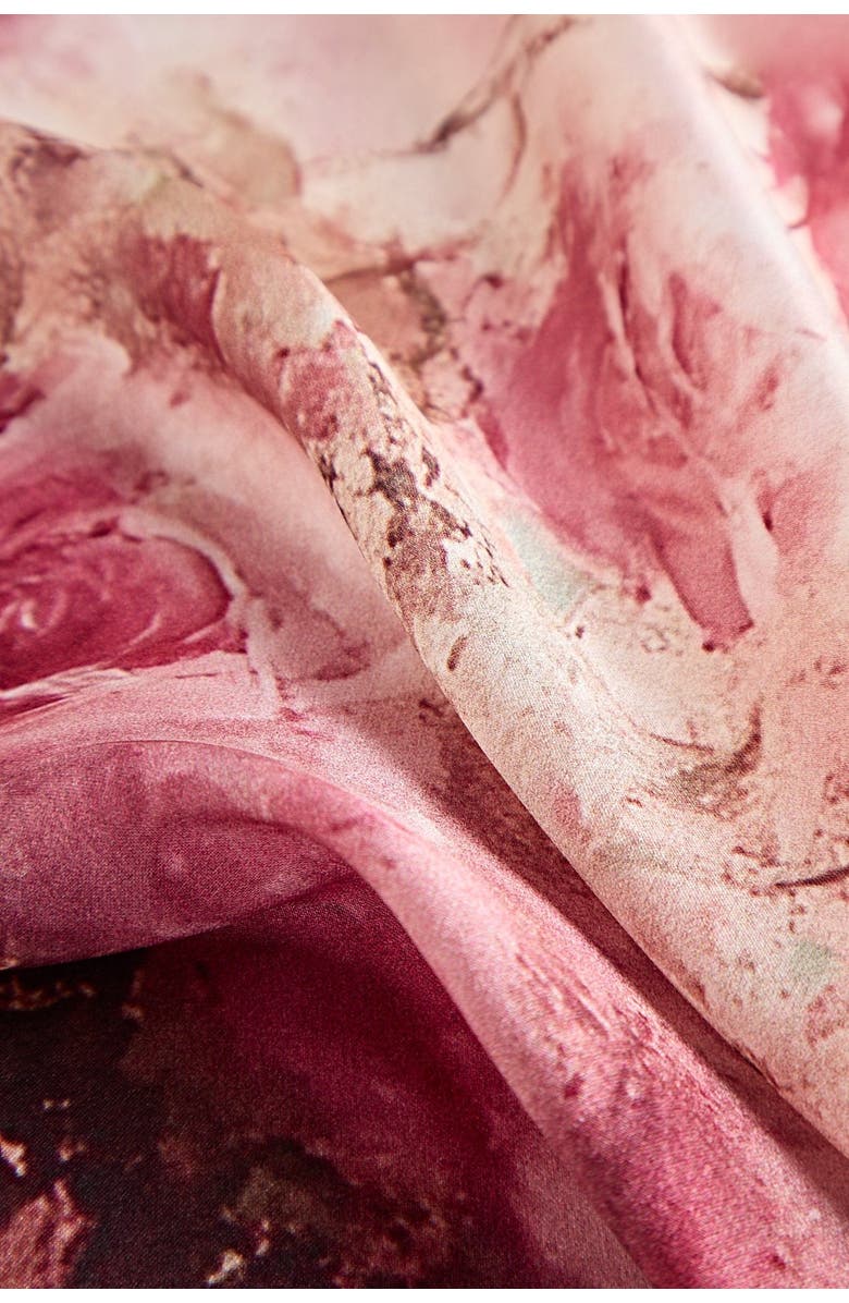 SILKSILKY Pure Silk Delicate Square Scarf, Alternate, color, Medium Pink