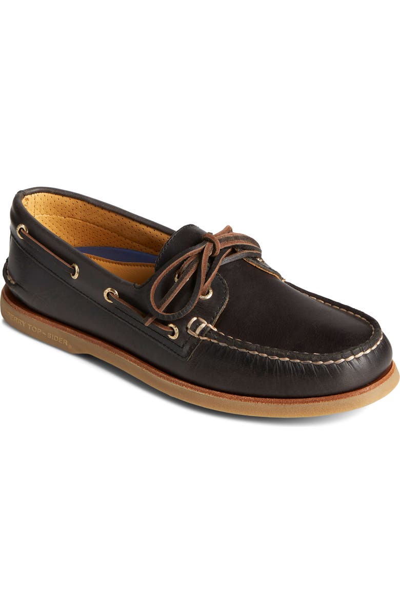 Sperry Authentic Original 2-Eye Boat Shoe, Main, color, Black