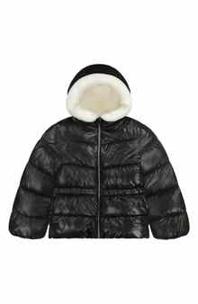 Kids' Faux Fur Lined Hooded Puffer Jacket