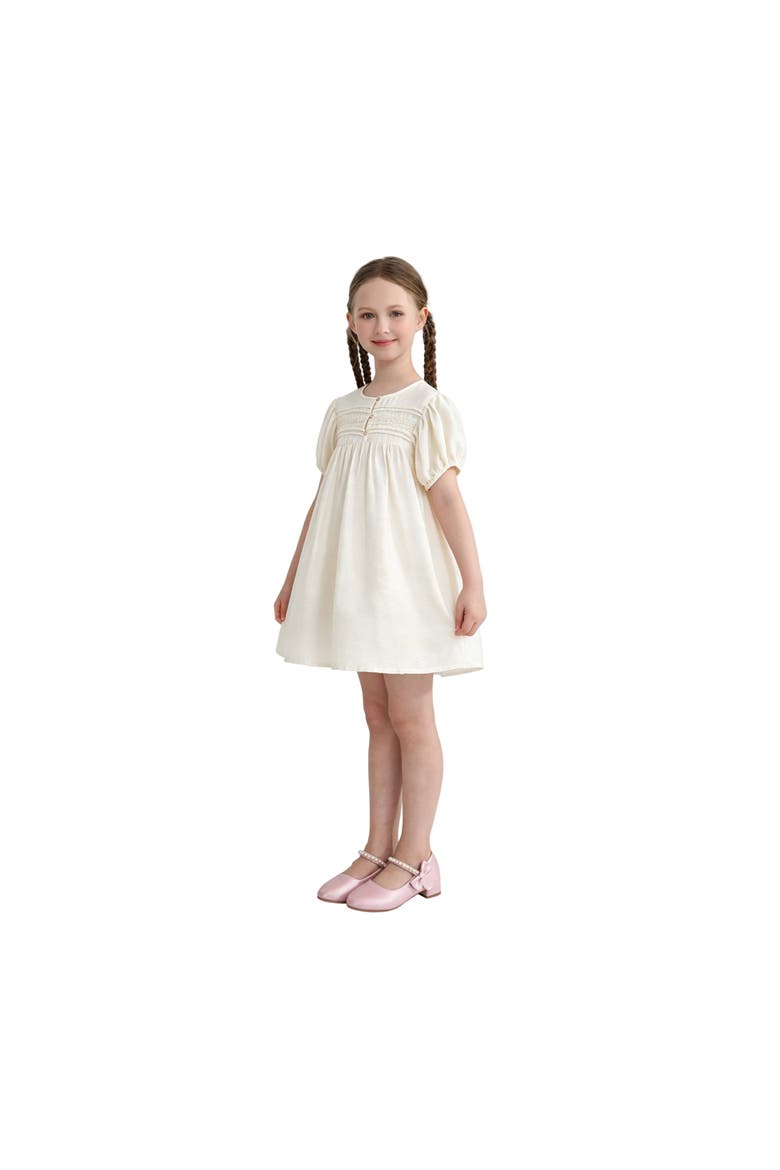 Lace Button Dress, Alternate, color, Ivory