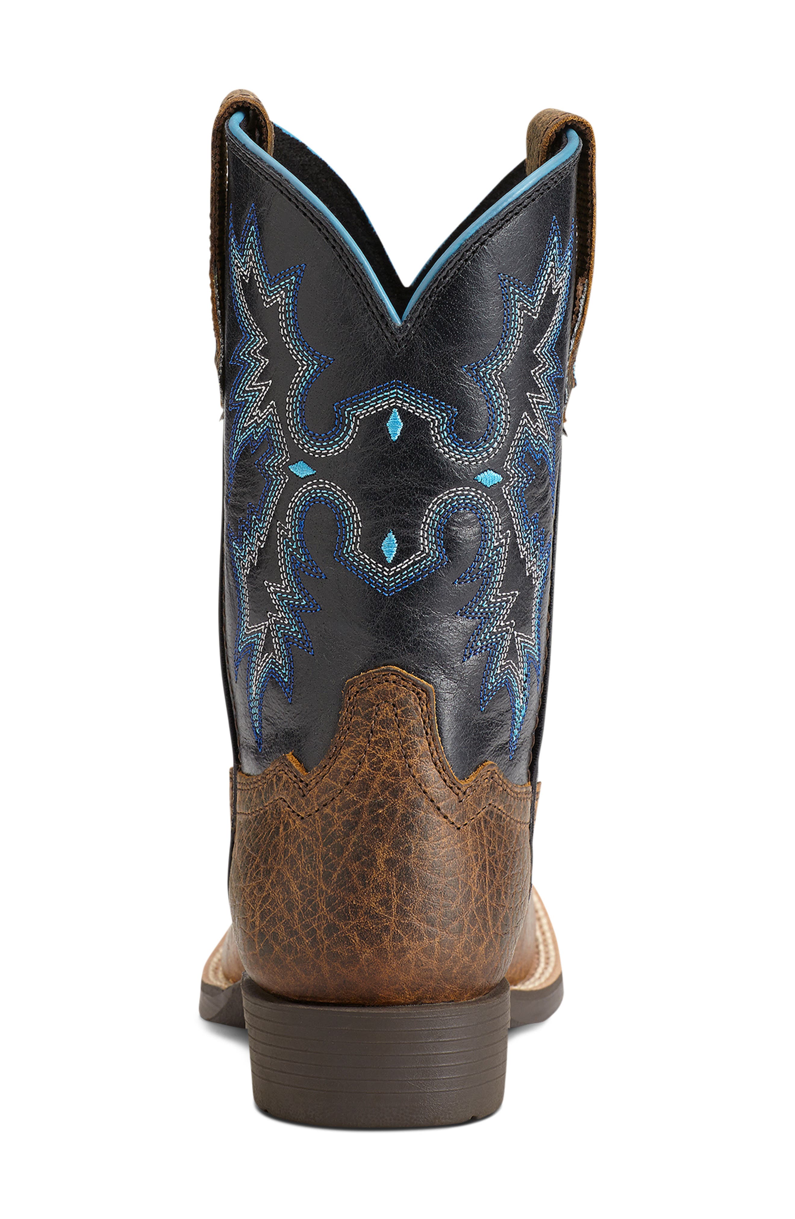 Ariat Kids' Tombstone Wide Square Toe Western Boot, Alternate, color, Brown