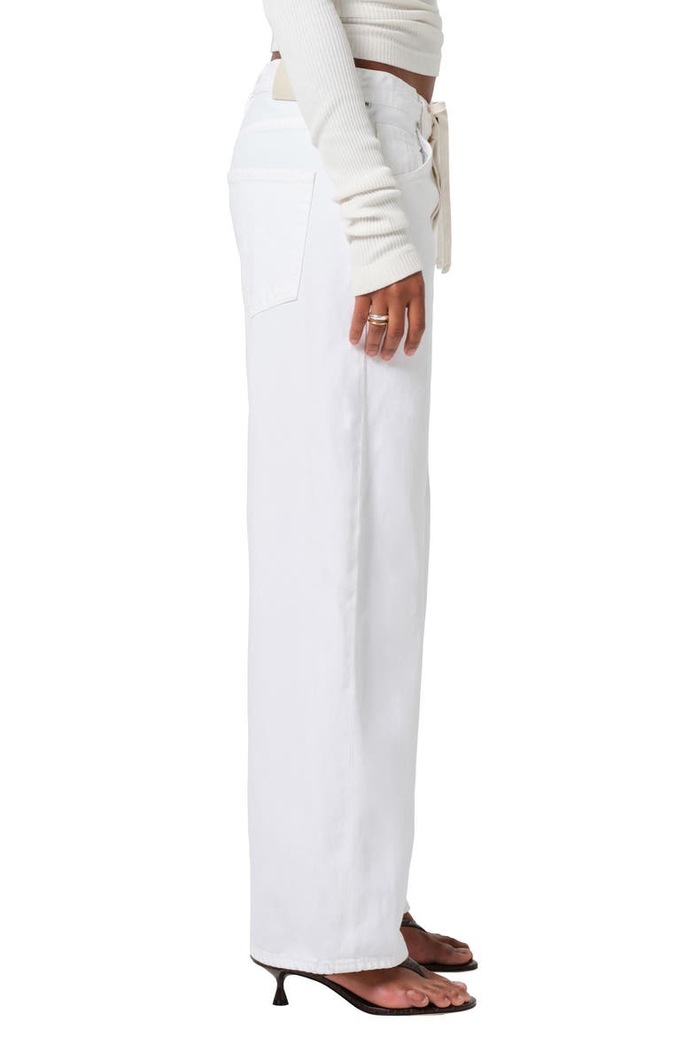Brynn Drawstring High Waist Wide Leg Jeans, Alternate, color, TULIP (LT INDIGO)