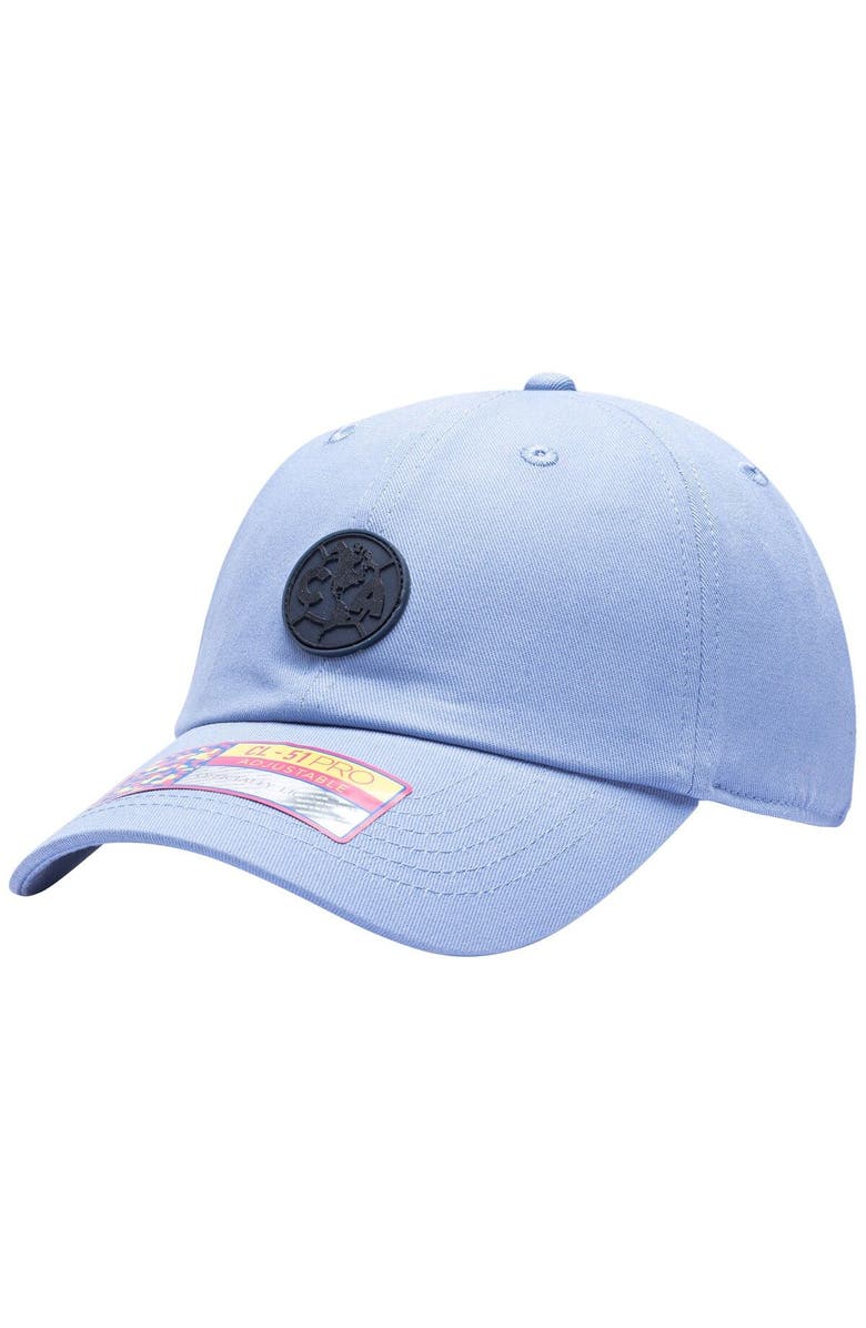 FAN INK Men's Light Blue Club America Casuals Adjustable Hat, Main, color, 