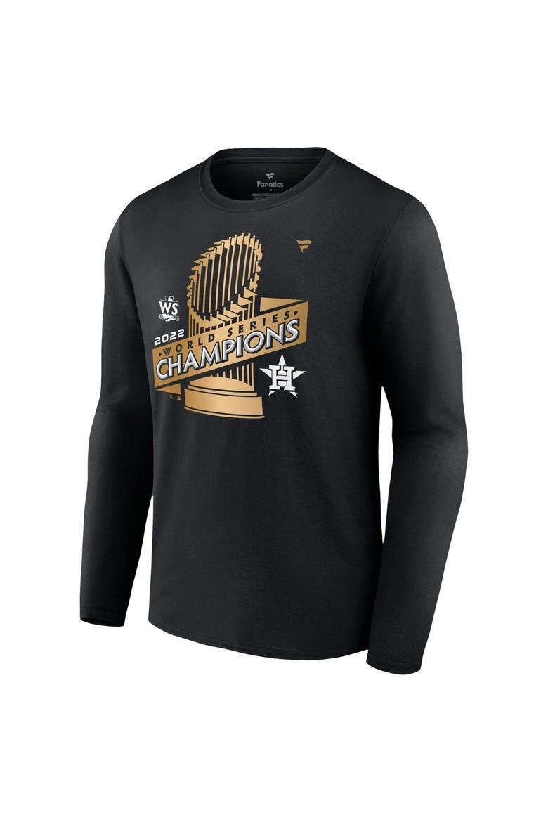 Men's Fanatics Branded Black Houston Astros 2022 World Series Champions Parade Long Sleeve T-Shirt, Alternate, color, Black