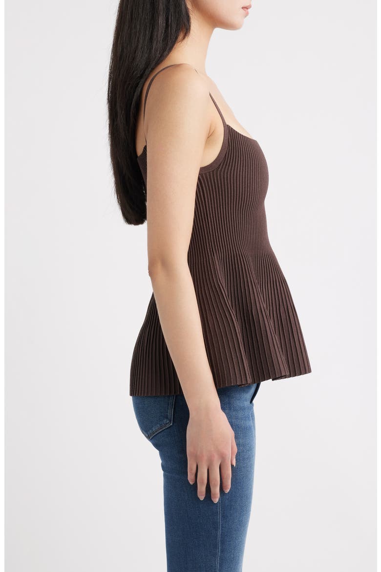 Instasculpt™ Rib Peplum Tank, Alternate, color, TRUFFLE