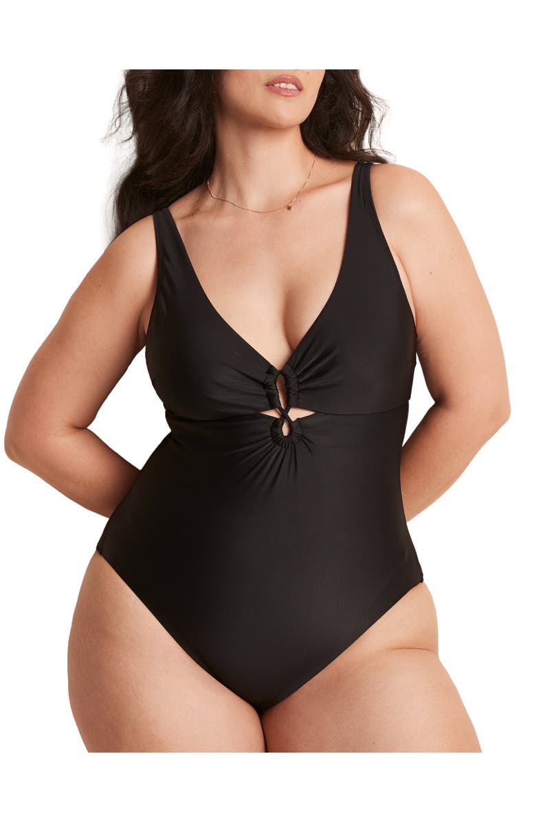 Adore Me Elizabeth Swimwear Smoothing One Piece, Main, color, Black