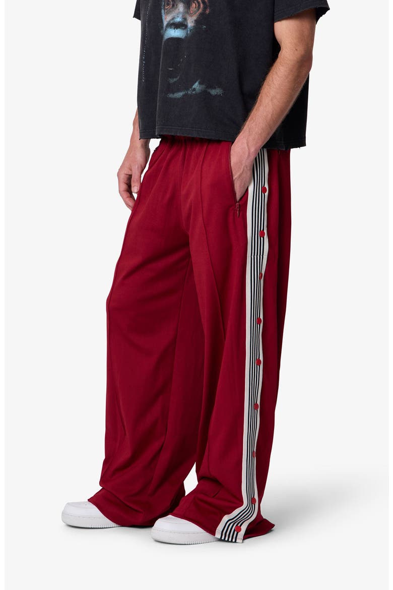 Side Snap Striped Track Pants, Alternate, color, RED