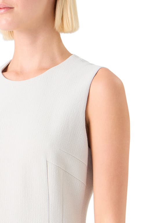 Akris Sleeveless Wool Sheath Dress In White