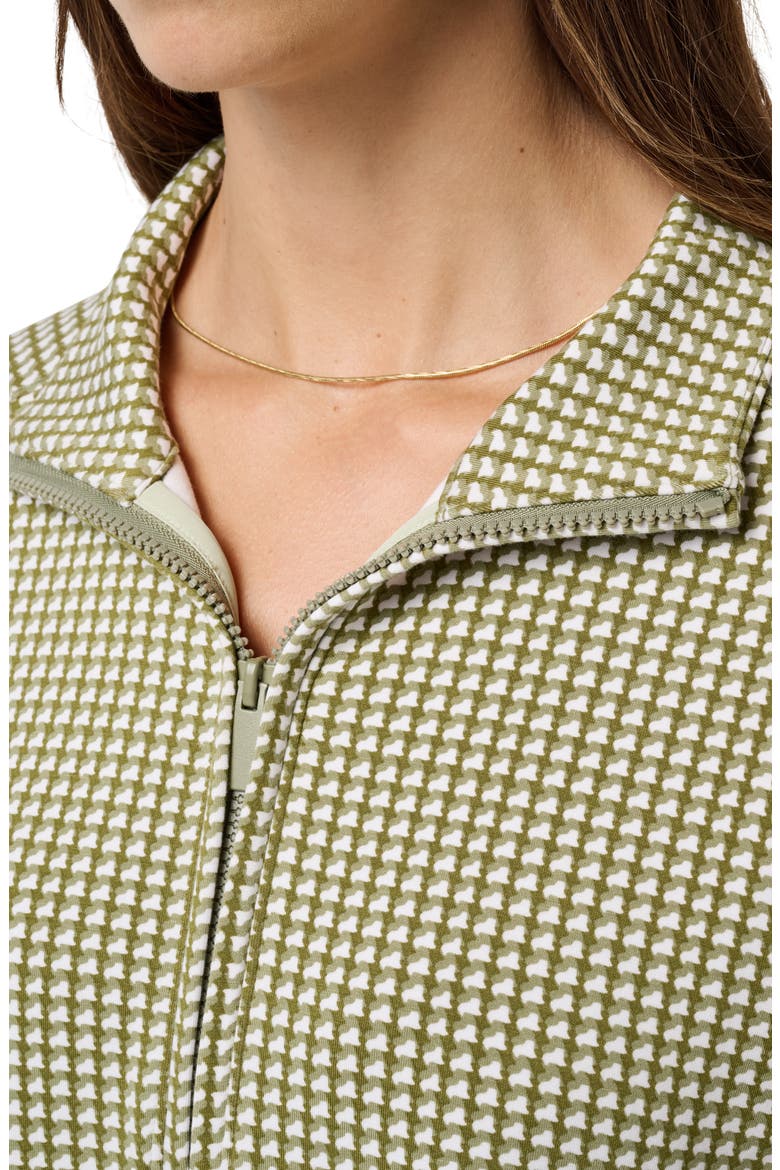 Skyloft Printed Quarter Zip Sweatshirt, Alternate, color, OIL GREEN MULTI