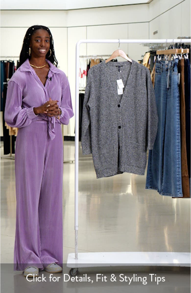 V-Neck Cotton Blend Cardigan, sales video thumbnail