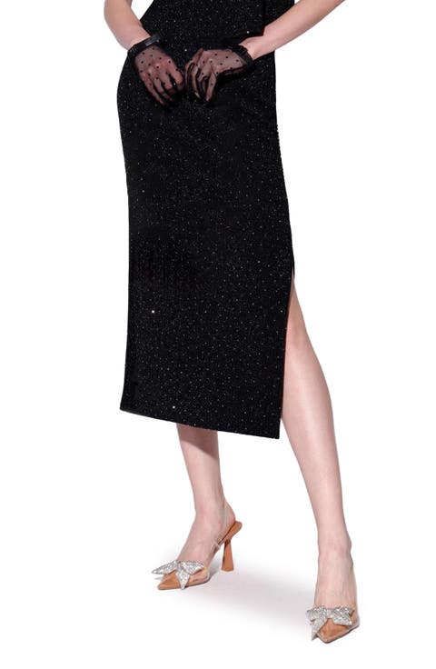 Gianna Rhinestone Midi Skirt