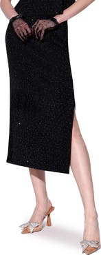 Walter Baker Gianna Rhinestone Midi Skirt