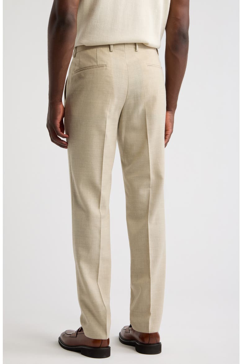 H-Genius Flat Front Trousers, Alternate, color, MEDIUM BEIGE