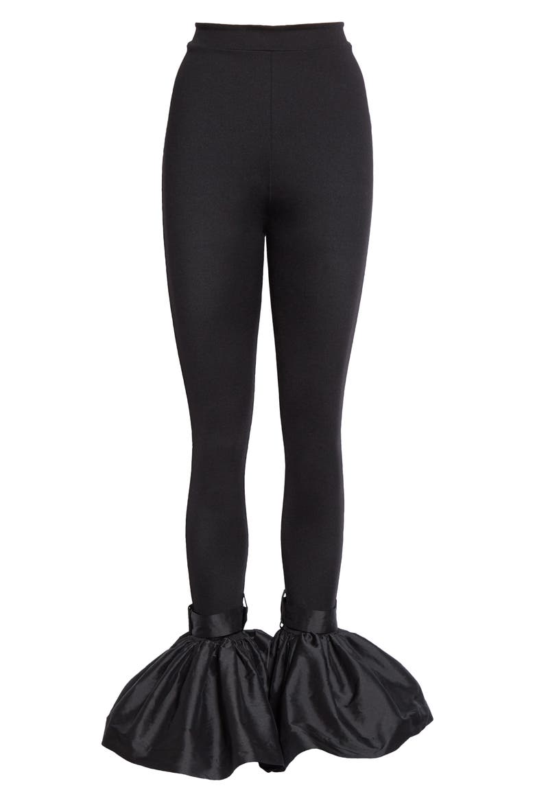 Bell Bottom Leggings, Alternate, color, BLACK