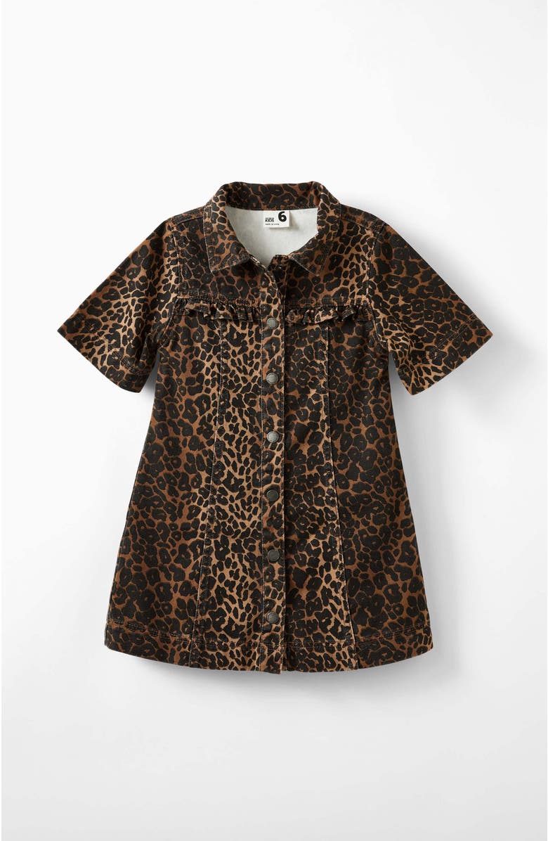 Cotton On Kids Kid's Maia Short Sleeve Denim Dress, Main, color, 