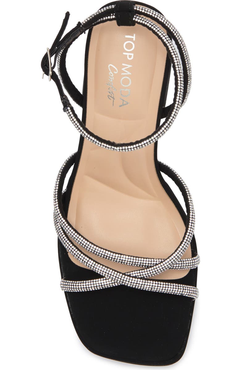 TOP GUY SHOES Crystal Platform Sandal, Alternate, color,