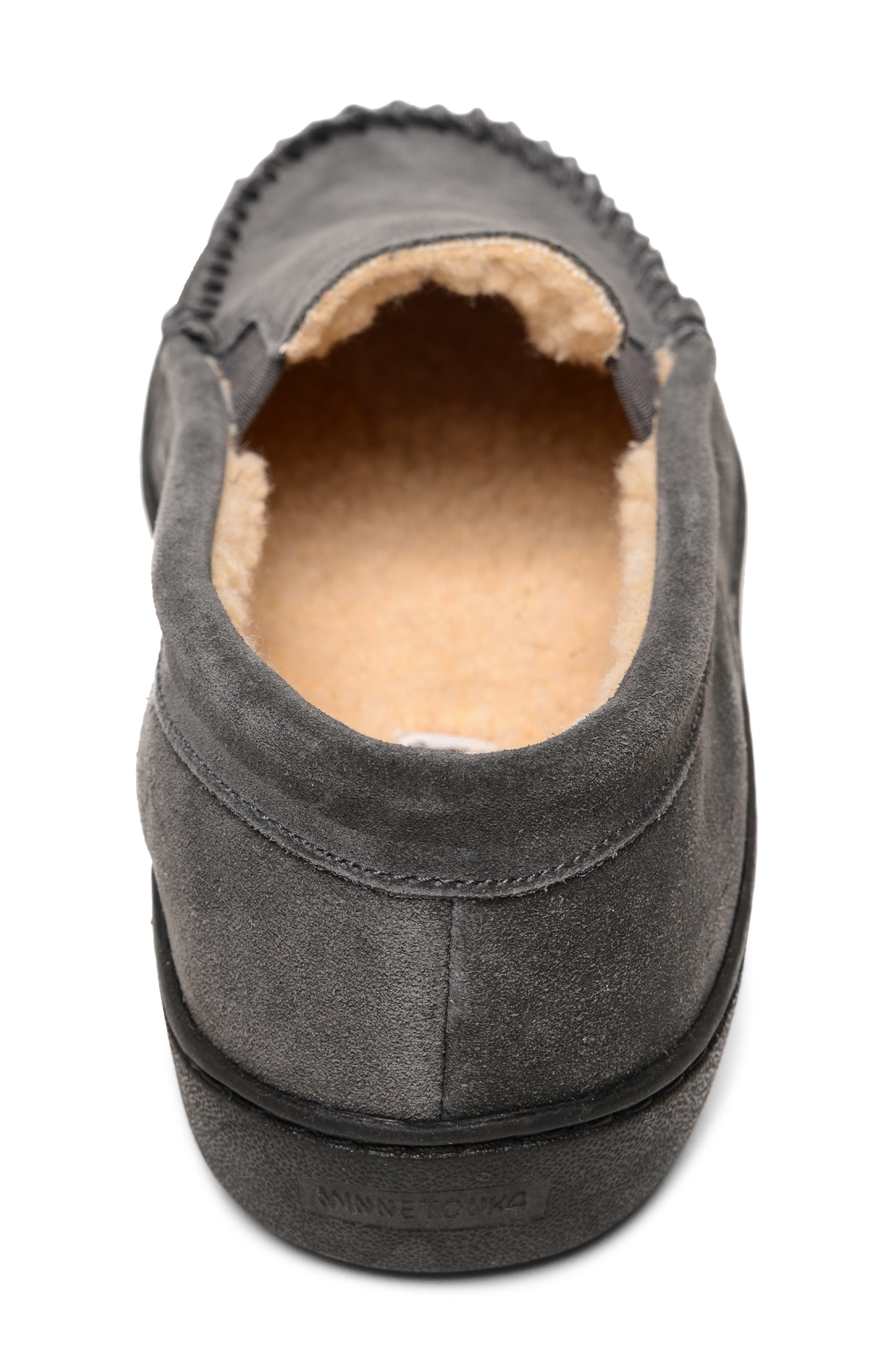 Minnetonka Everyday Moccasin Slipper, Alternate, color, Charcoal