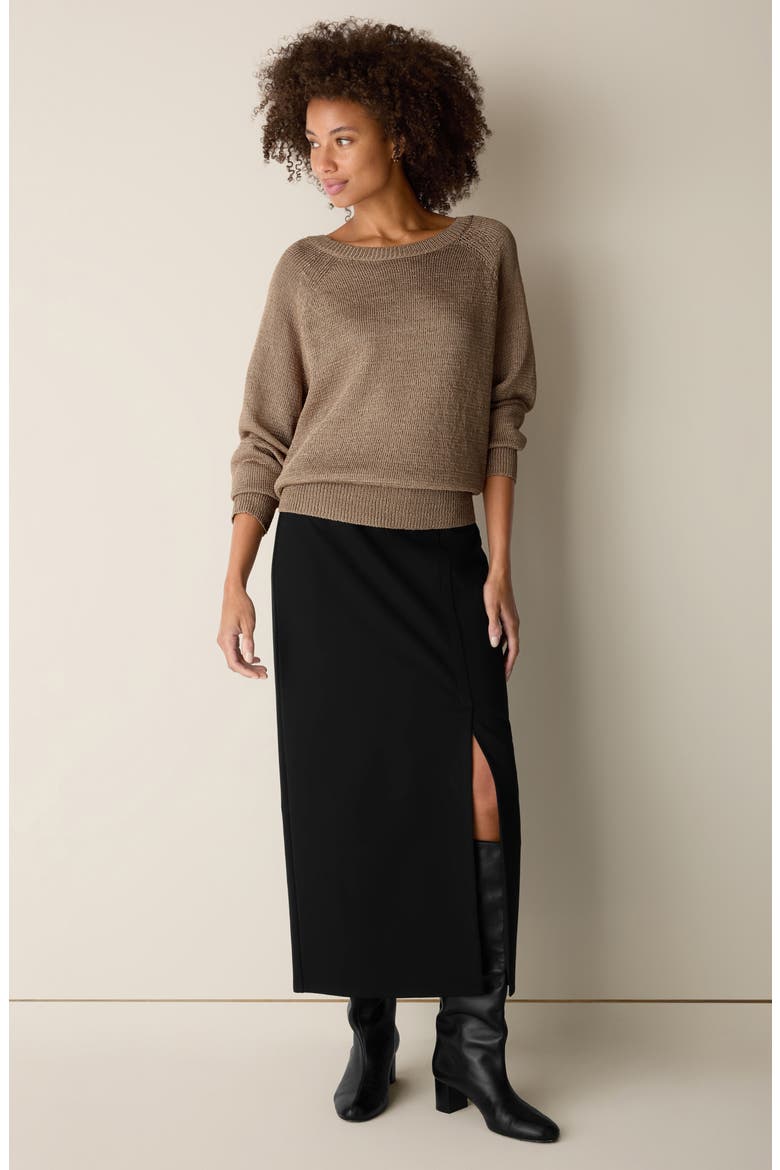 Stretch Jersey Maxi Skirt, Alternate, color, BLACK