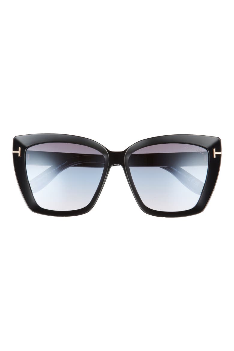 Scarlet-02 57mm Square Sunglasses, Main, color, SBLK/ SMKG