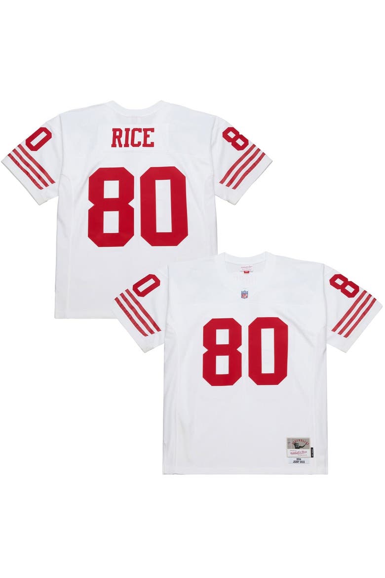 Men's Mitchell & Ness Jerry Rice White San Francisco 49ers 1994 Legacy Replica Jersey, Main, color, White