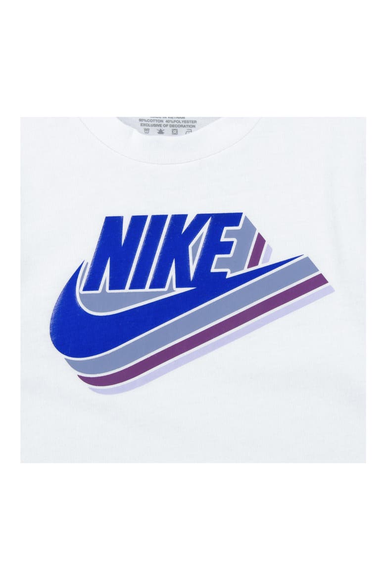 Kids' Swoosh Graphic T-Shirt & Knit Cargo Shorts Set, Alternate, color, ASHEN SLATE