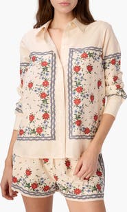 CAMI NYC Rafella Floral Cotton & Silk Button-Up Shirt