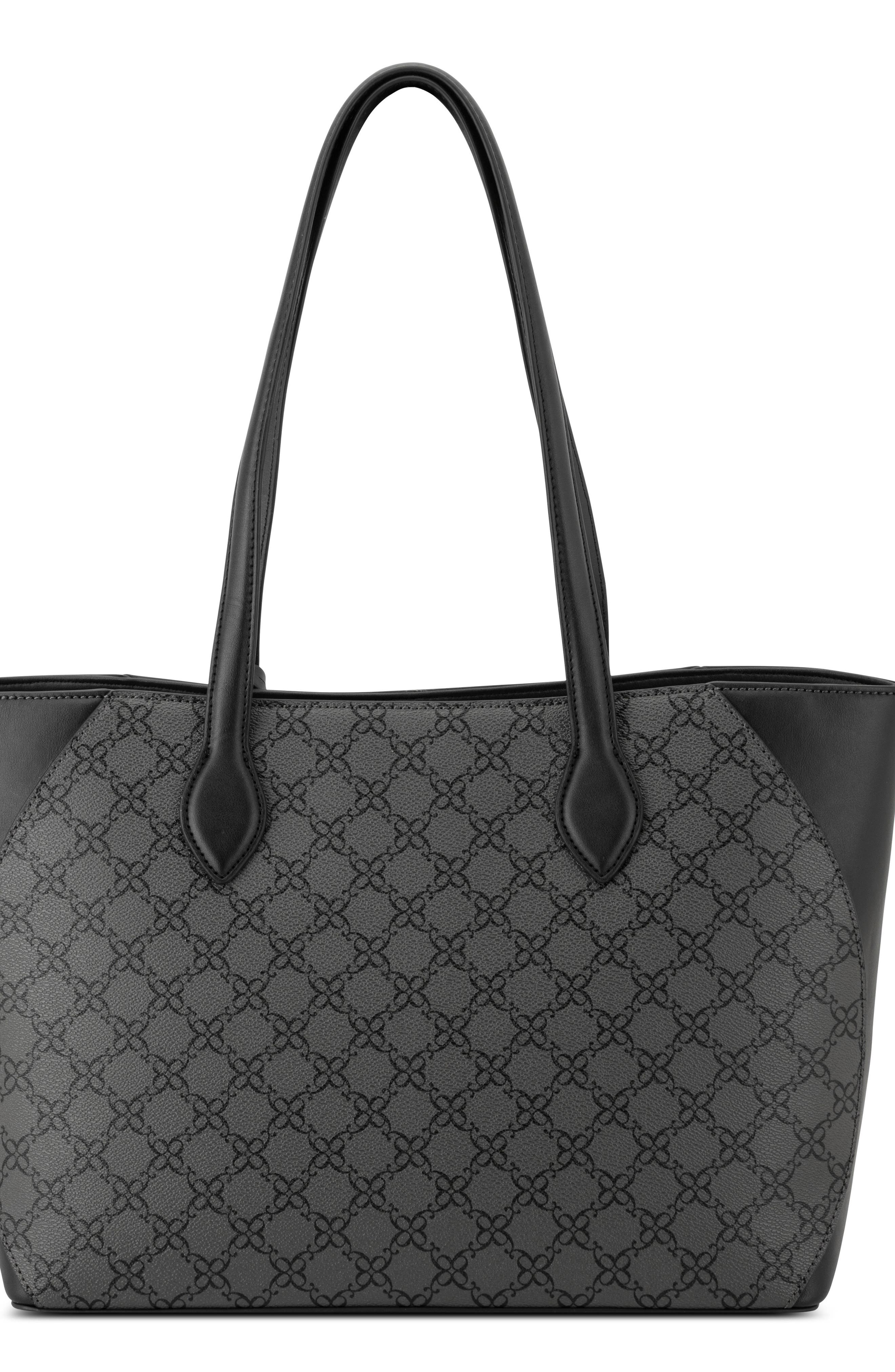 Nine West Cheryth Tote Bag, Alternate, color, Jet Black Logo