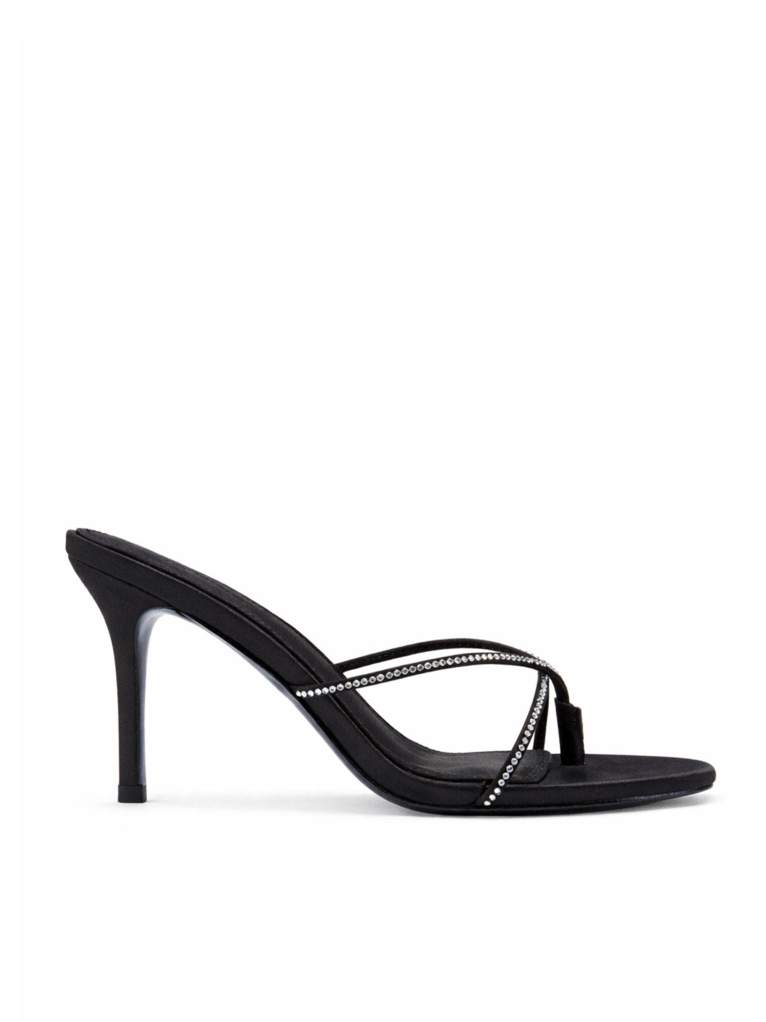FEMME Sicilian Crystal Mule, Main, color, Noir Crystal