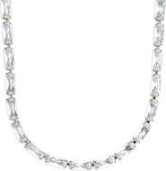 Sterling Forever Modernist Baguette Tennis Necklace