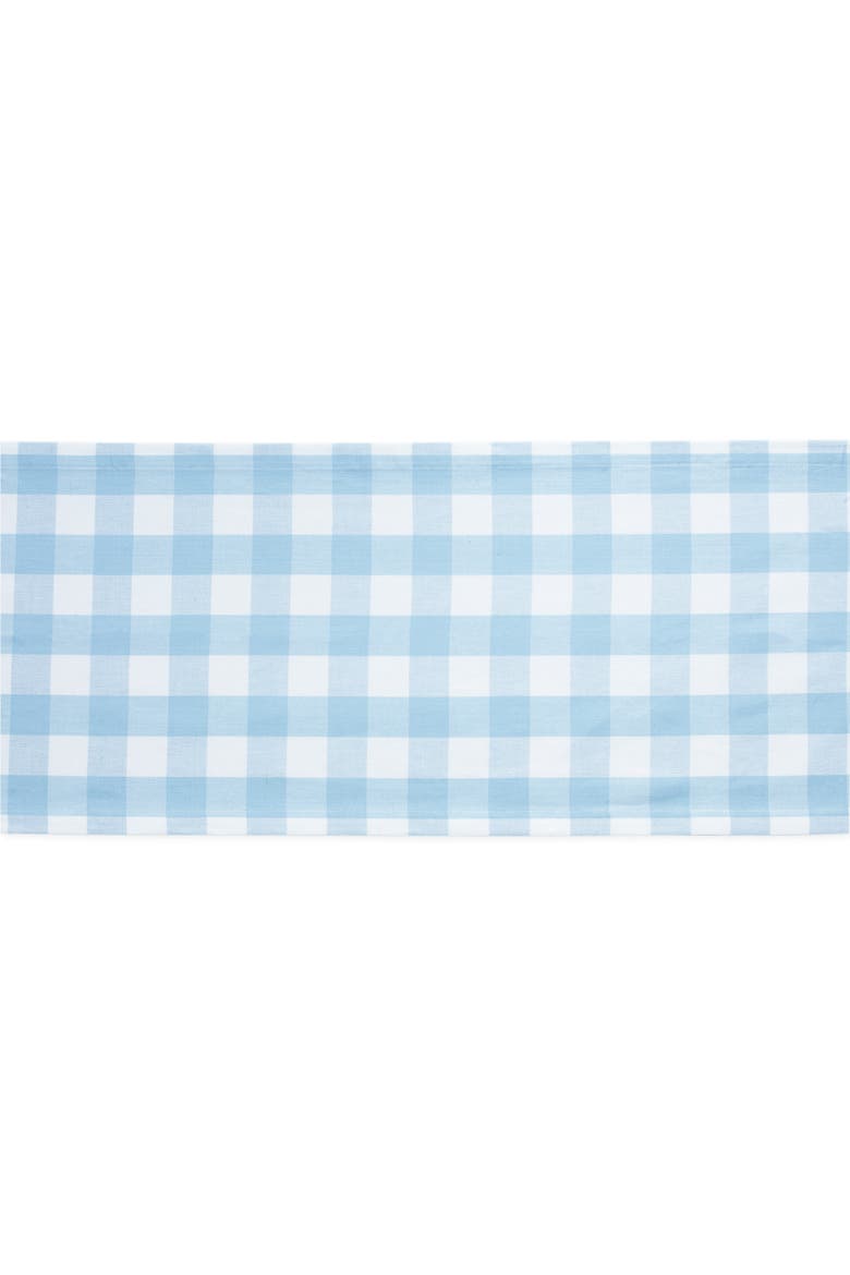 Light Blue Buffalo Check Table Runner 14x108", Alternate, color, Light Blue
