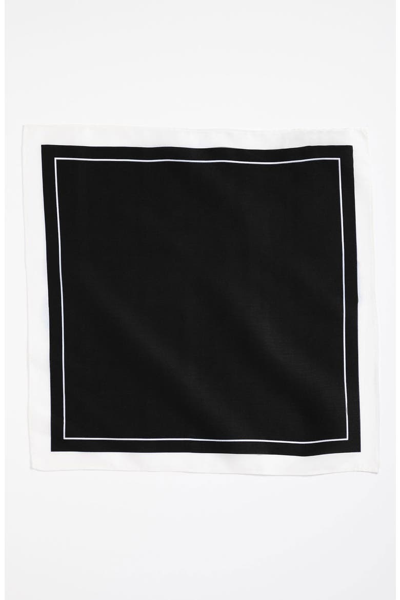 Pocket Square, Alternate, color, BLACK