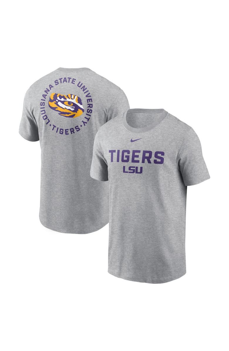 Nike Men's Nike Heather Gray LSU Tigers Campus 2-Hit T-Shirt, Alternate, color, Heather Gray