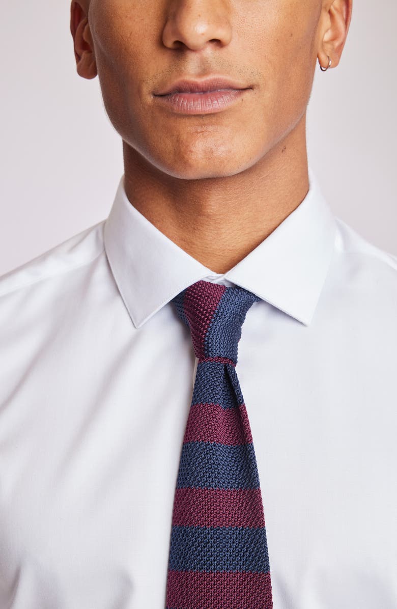 PAISLEY & GRAY Stanley Stripe Knit Tie, Alternate, color, Navy Malbec Stripe