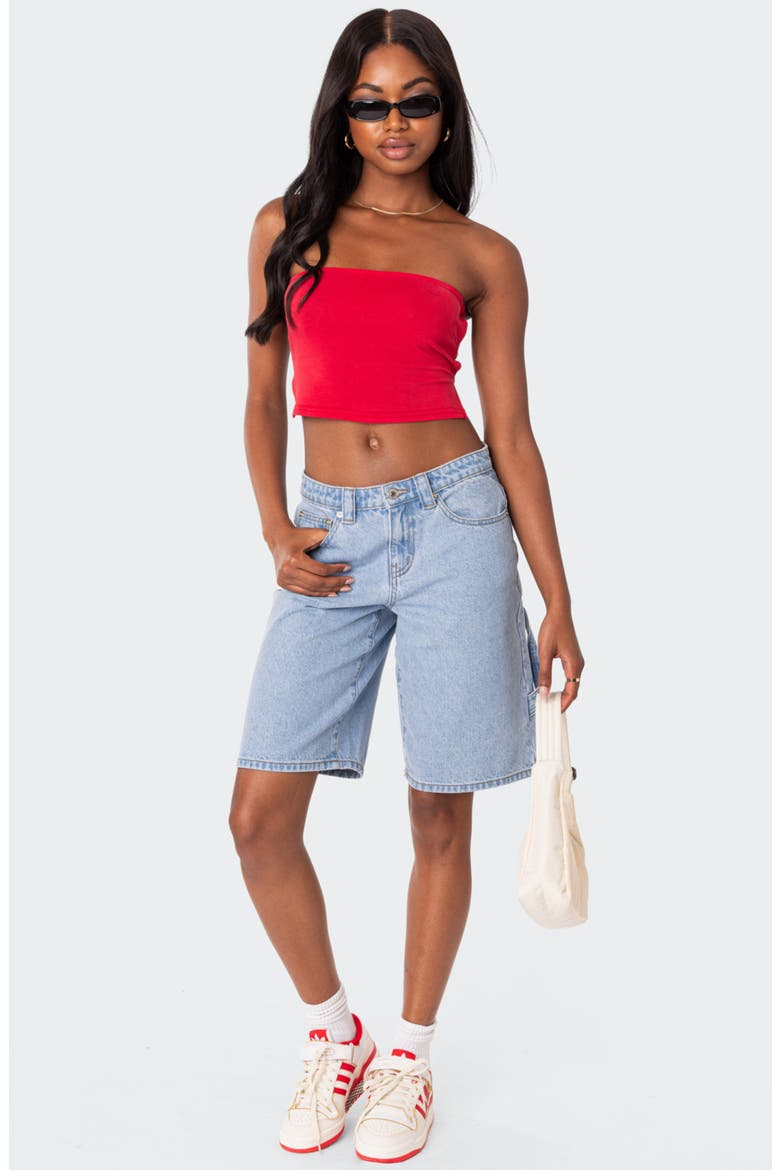 Tao Strappy Open Back Tube Top, Alternate, color, RED