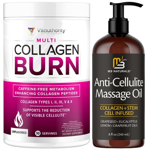 Anti-Cellulite Oil & Collagen Burn Bundle, 8oz