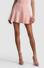 Alice + Olivia Zona High Waist Godet Miniskirt