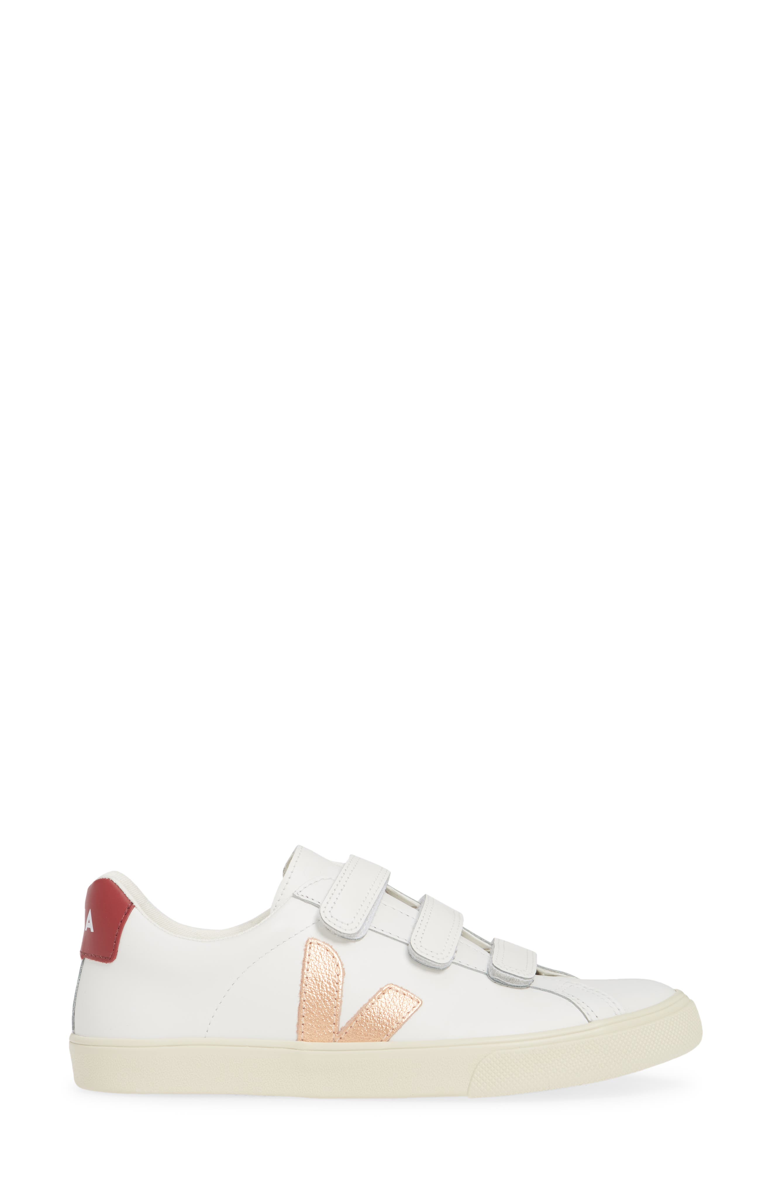 Esplar 3-Lock Sneaker, Alternate, color, EXTRA-WHITE/ VENUS/ MARSALA