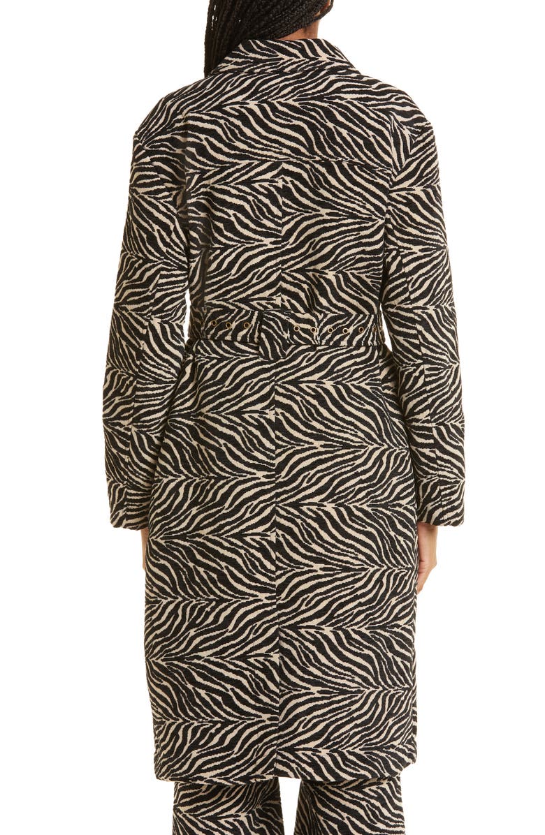 HONOR THE GIFT Zebra Print Trench Coat, Alternate, color,