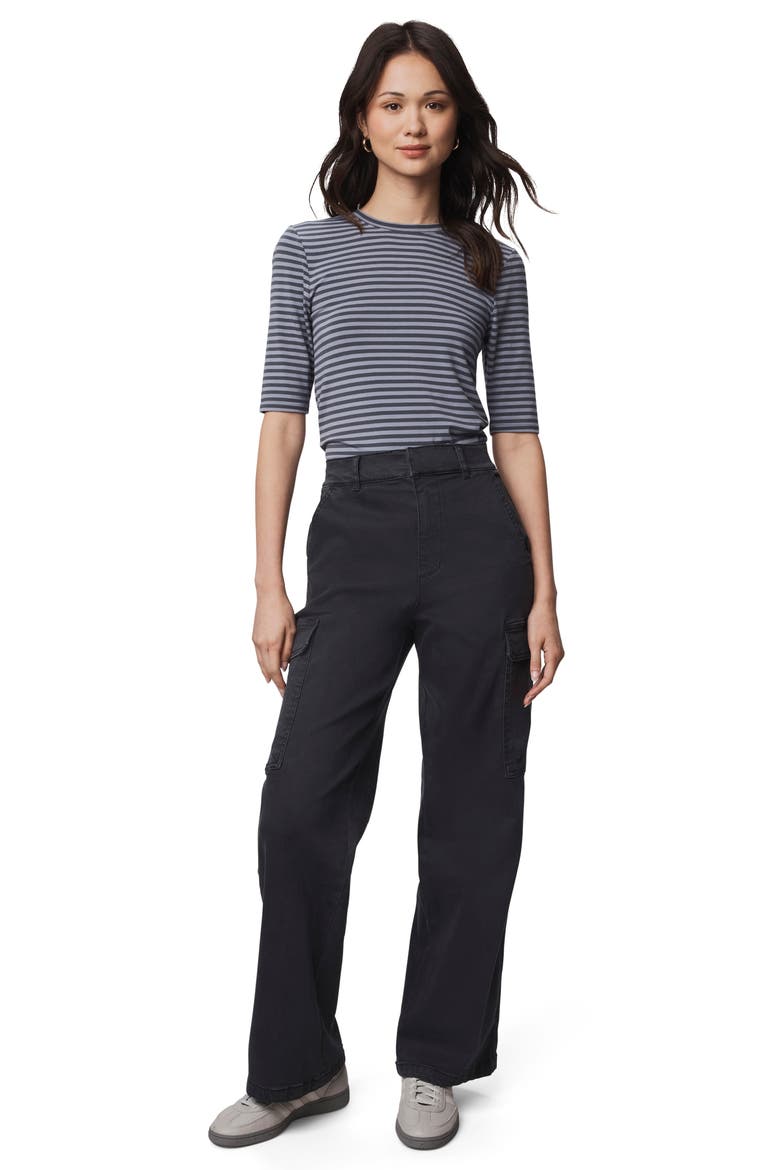 Ottilie Cotton Blend Cargo Pants, Alternate, color, LEAD BLACK