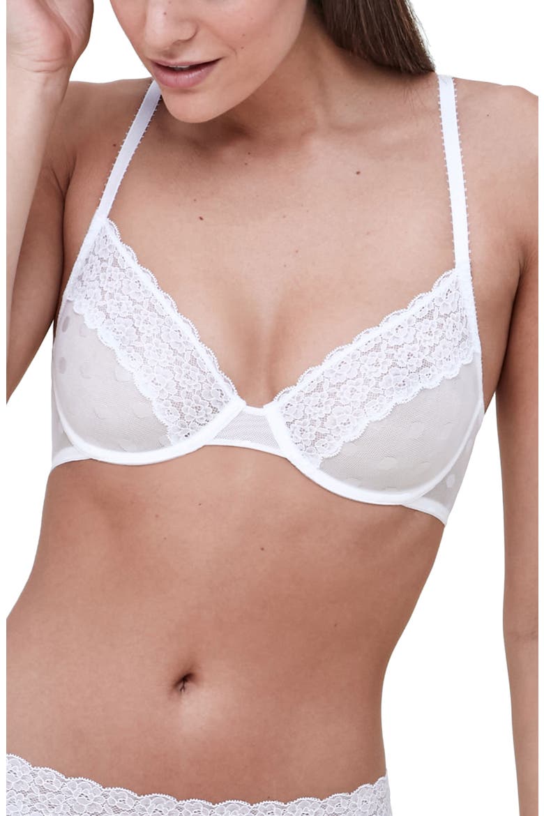 Dare Unlined Underwire Bra, Main, color, WHITE