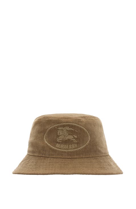 Knight Stamp Corduroy Bucket Hat